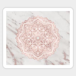 Rose gold mandala - shimmer vein marble Sticker